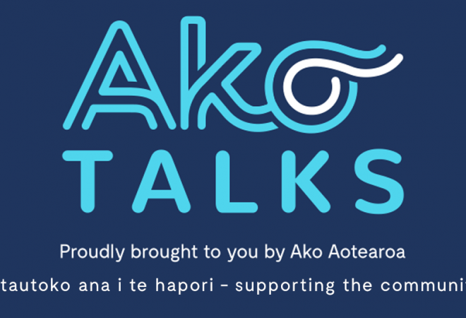 Ako Talks logo and tagline for website