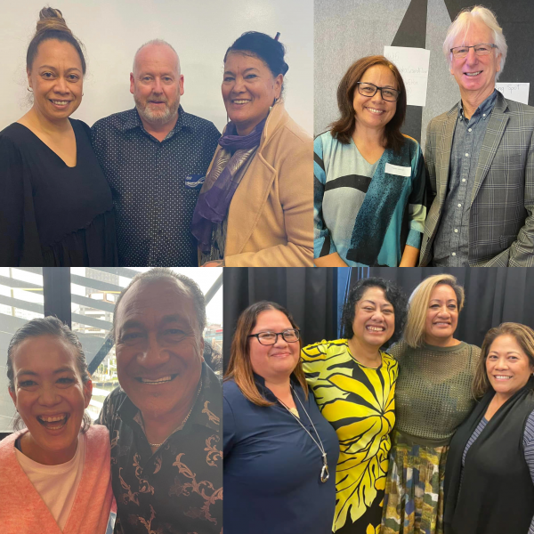 Ako Aotearoa staff with attendees of the Forum