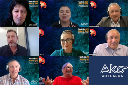 Participants kōrero online during Tuia Te Ako 2023