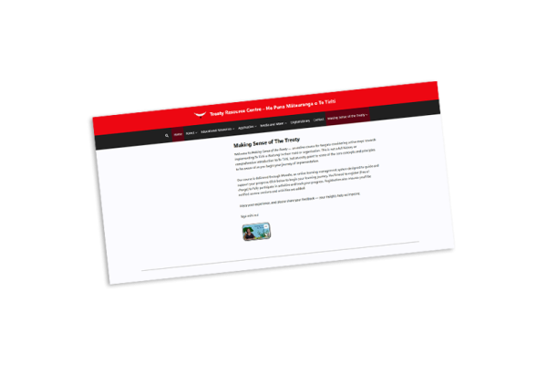 Te Treaty education centre website image