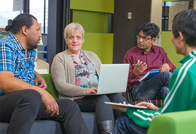 Educators discussing AI policy