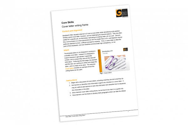 Cover letter writing frame cover image