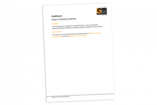 Ways of checking meaning