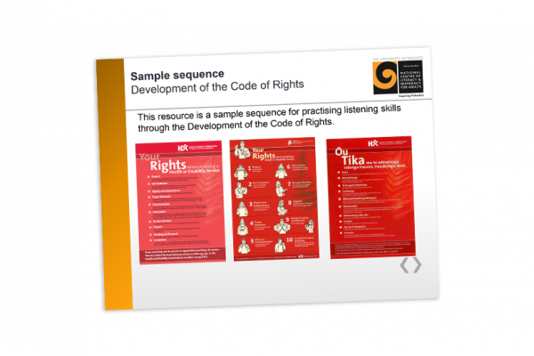 Development of the code of rights sample sequence