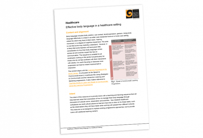 Effective body language in a healthcare setting
