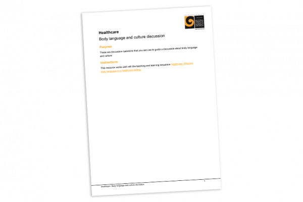 Body language and culture discussion