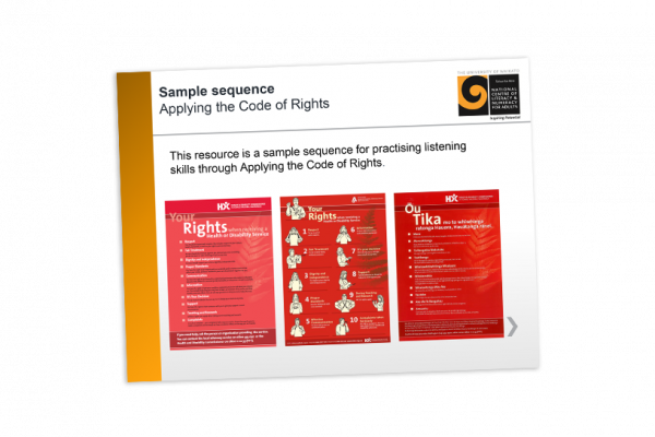 Applying the code of rights sample sequence