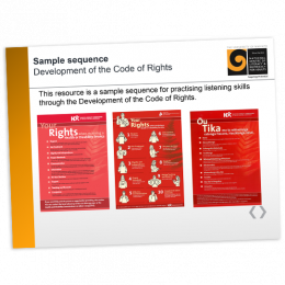 Development of the code of rights sample sequence