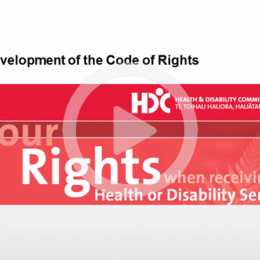 Development of the code of rights video
