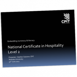 Certificate in hospitality level 2 cover image