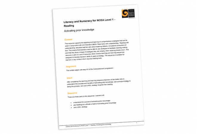 Reading activating prior knowledge cover image