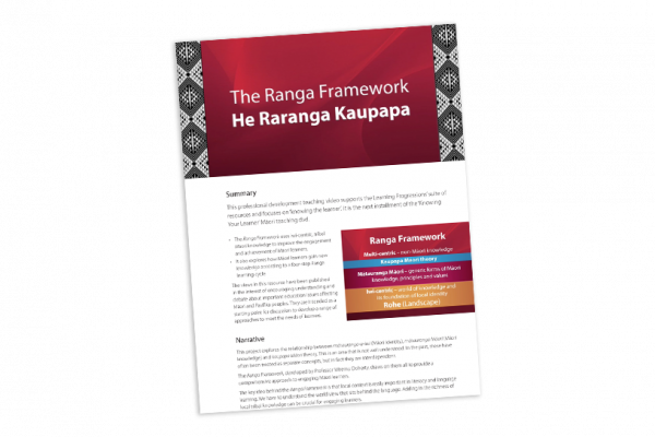 Cover template for The Ranga Framework info sheet