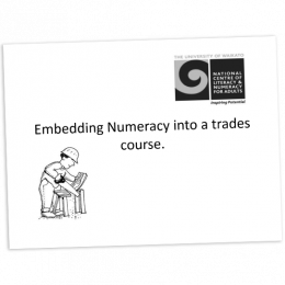 Embedding numeracy into a trades course