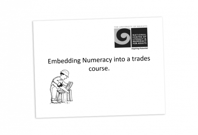 Embedding numeracy into a trades course
