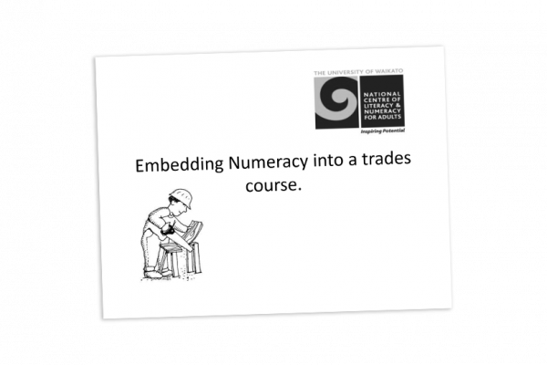 Embedding numeracy into a trades course