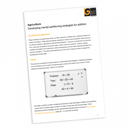 Developing mental partitioning strategies for addition cover image