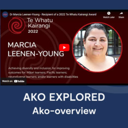 Ako overview | Dr Marcia Leenen Young