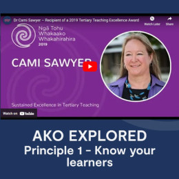 Principle 1 | Know your learners | Dr Cami Sawyer
