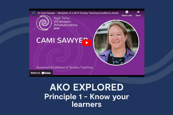 Principle 1 | Know your learners | Dr Cami Sawyer