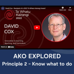Principle 2 | Know what to do | David Cox