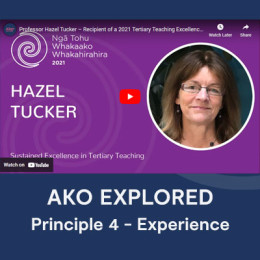 Principle 4 | Experience | Professor Hazel Tucker