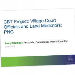 CBT project Village Court Officials and Land Mediators cover image