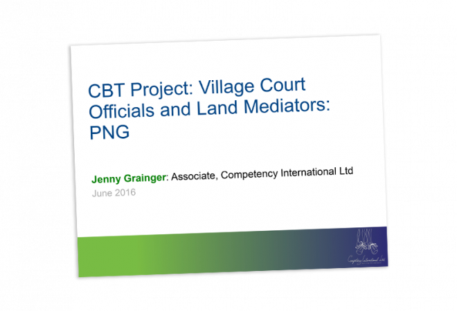 CBT project Village Court Officials and Land Mediators cover image