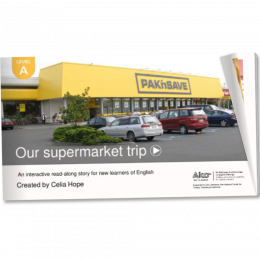 Our supermarket trip flipbook cover