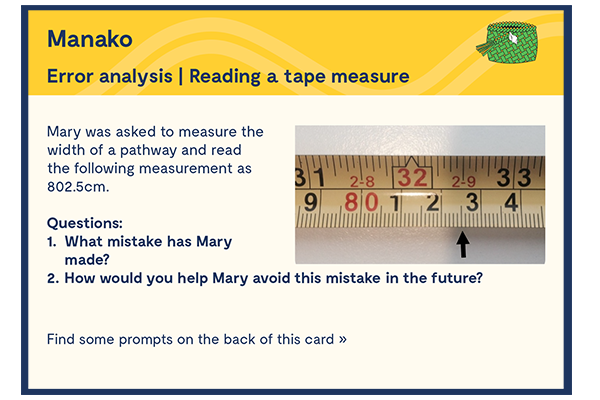 Error analysis measuring card