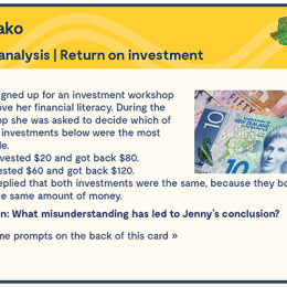 Error analysis return on investment card
