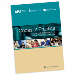 codes of practice for domestic tertiary students in new zealand