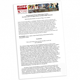 SUMMARY REPORT Inquiry based Learning