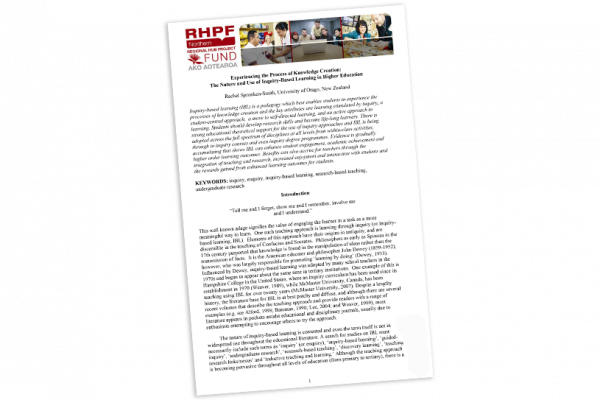 SUMMARY REPORT Inquiry based Learning