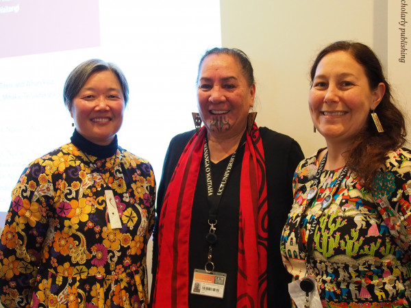 The authors of the Te Tiriti o Waitangi resource (left to right):  Rikke Betts, Dr Ngaroma Williams and Dr Andrea Delaune.