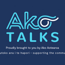 Ako Talks logo and tagline for website banner