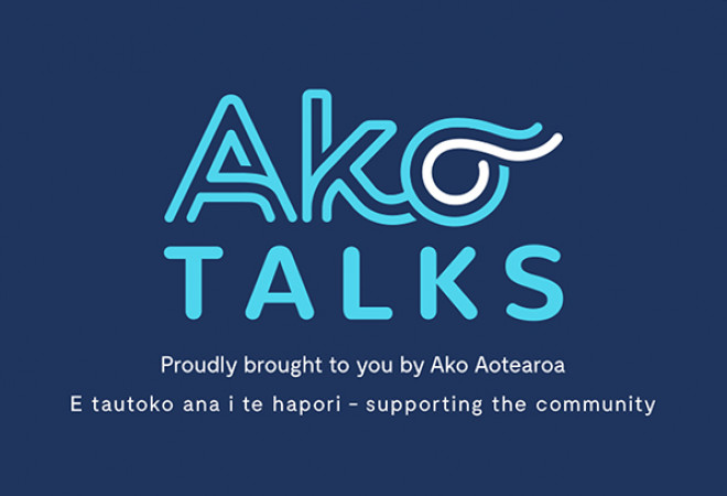 Ako Talks logo and tagline for website banner