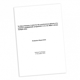 Te Kawai Kumara A Pilot for the Synchronous Delivery of a Common Postgraduate Programme in te reo Maori across Multiple Sites