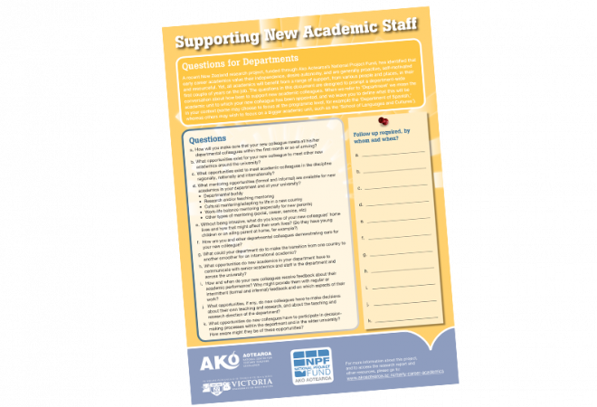 A4 POSTER Supporting New Academic Staff