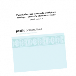 pacific learner success in workplace settings thematic literature review cover