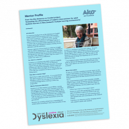 Dyslexia Project Mentor profile Roseanne Robertson