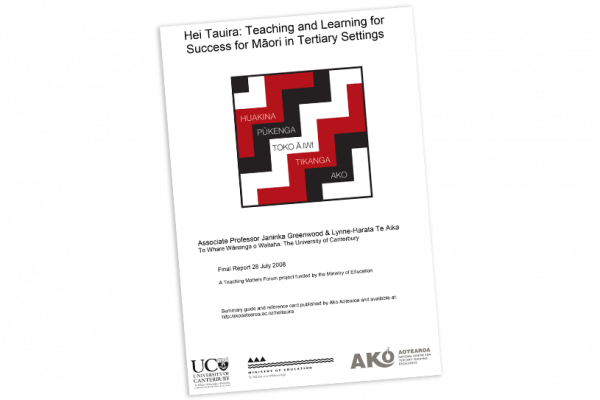 RESEARCH REPORT Hei Tauira Teaching and Learning for Success for Maori in Tertiary Settings