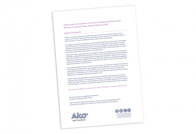 Enhancing the readiness to practise impact statement