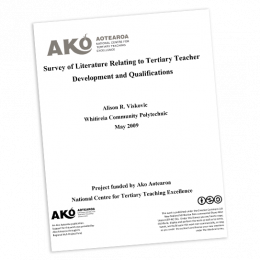 RESEARCH REPORT Survey of literature relating to tertiary teacher development and qualifications