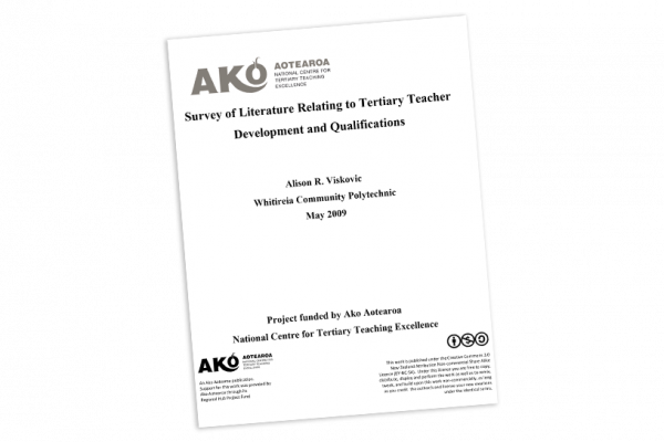 RESEARCH REPORT Survey of literature relating to tertiary teacher development and qualifications