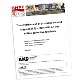 RESEARCH REPORT The Effectiveness of Providing L2 Writers with on