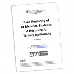 RESEARCH REPORTPeer Mentoring of At Distance Students A Resource for Tertiary Institutions