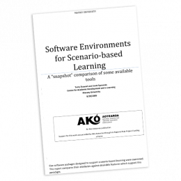 Software Environments for Scenario Based Learning a Snapshot Comparison of some available Tools