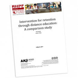 RESEARCH REPORT Intervention for Retention through Distance Education A Comparison Study