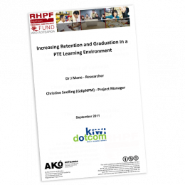 RESEARCH REPORT Increasing Retention and Graduation in a PTE Learning Environment