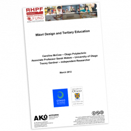 RESEARCH REPORT Maori Design and Tertiary Education